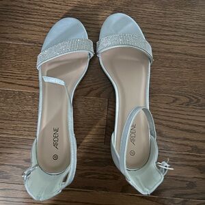 Sparkly Silver Heels